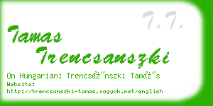 tamas trencsanszki business card